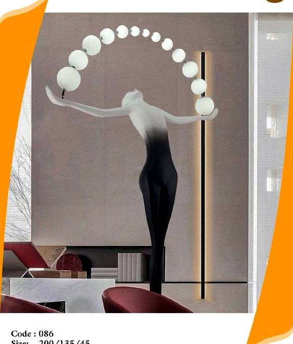 Dansatoare cu arc de sfere luminoase